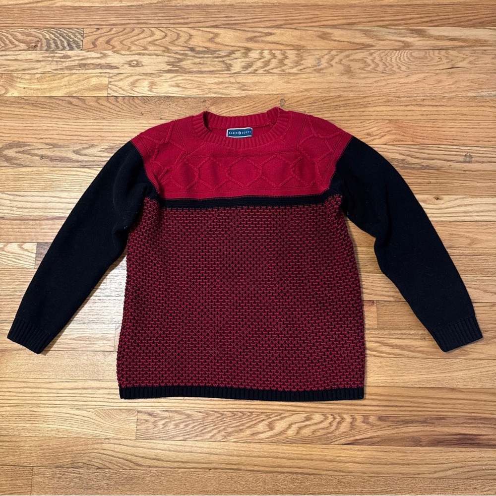 Karen Scott Vintage Women’s Fitted  Pullover Crewneck Sweater Large